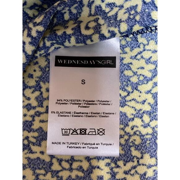 NEW Wednesday's Girl Multicolor Sleeveless Floral Cami Camisole Mini Dress Sz S - Picture 5 of 5